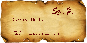 Szolga Herbert névjegykártya